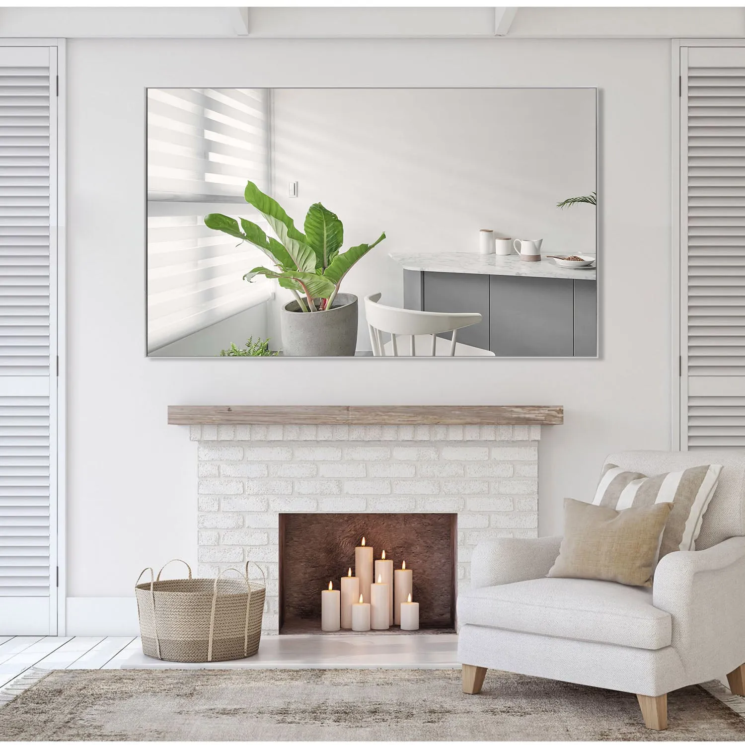 59"x36" Classic Full Length Wall Mirror Extra Large Full Body Mirror