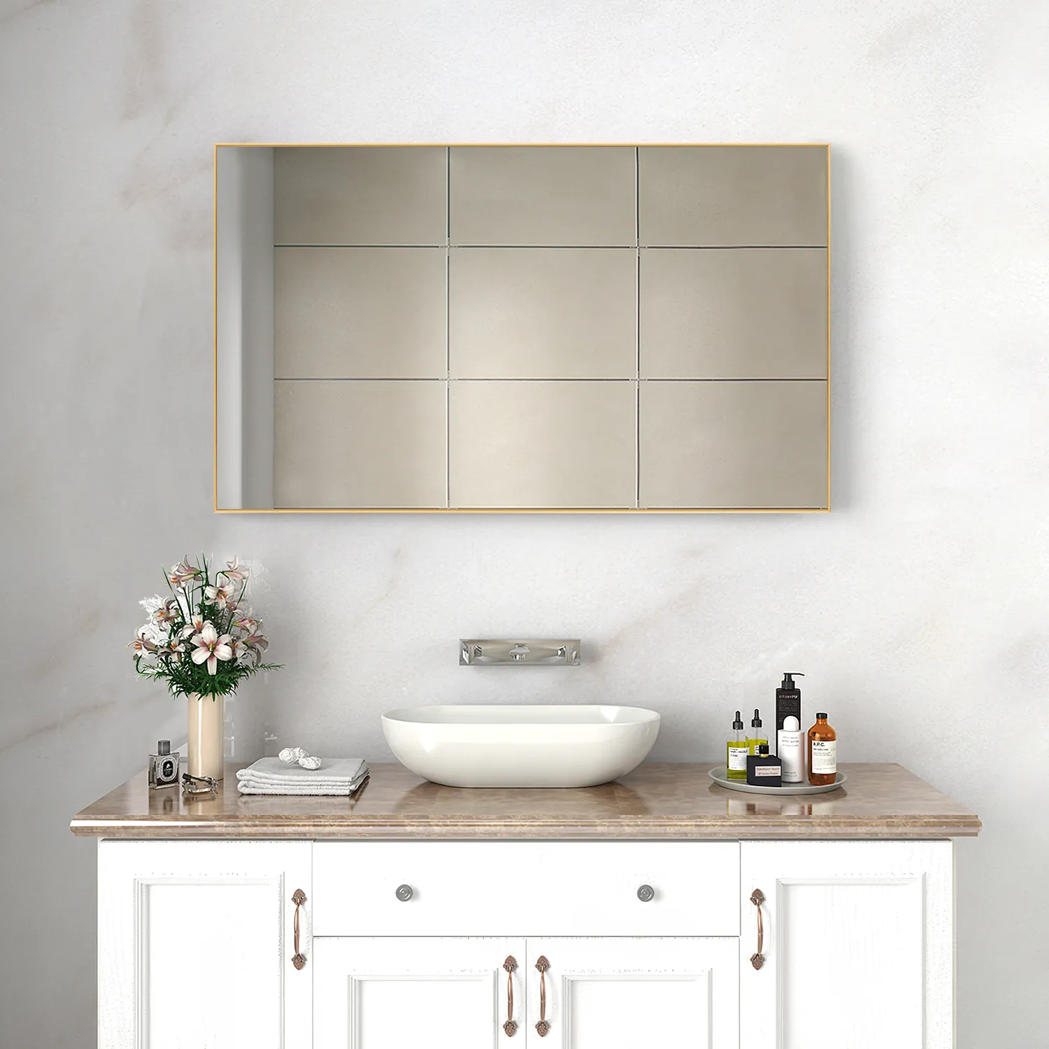 59"x36" Classic Full Length Wall Mirror Extra Large Full Body Mirror