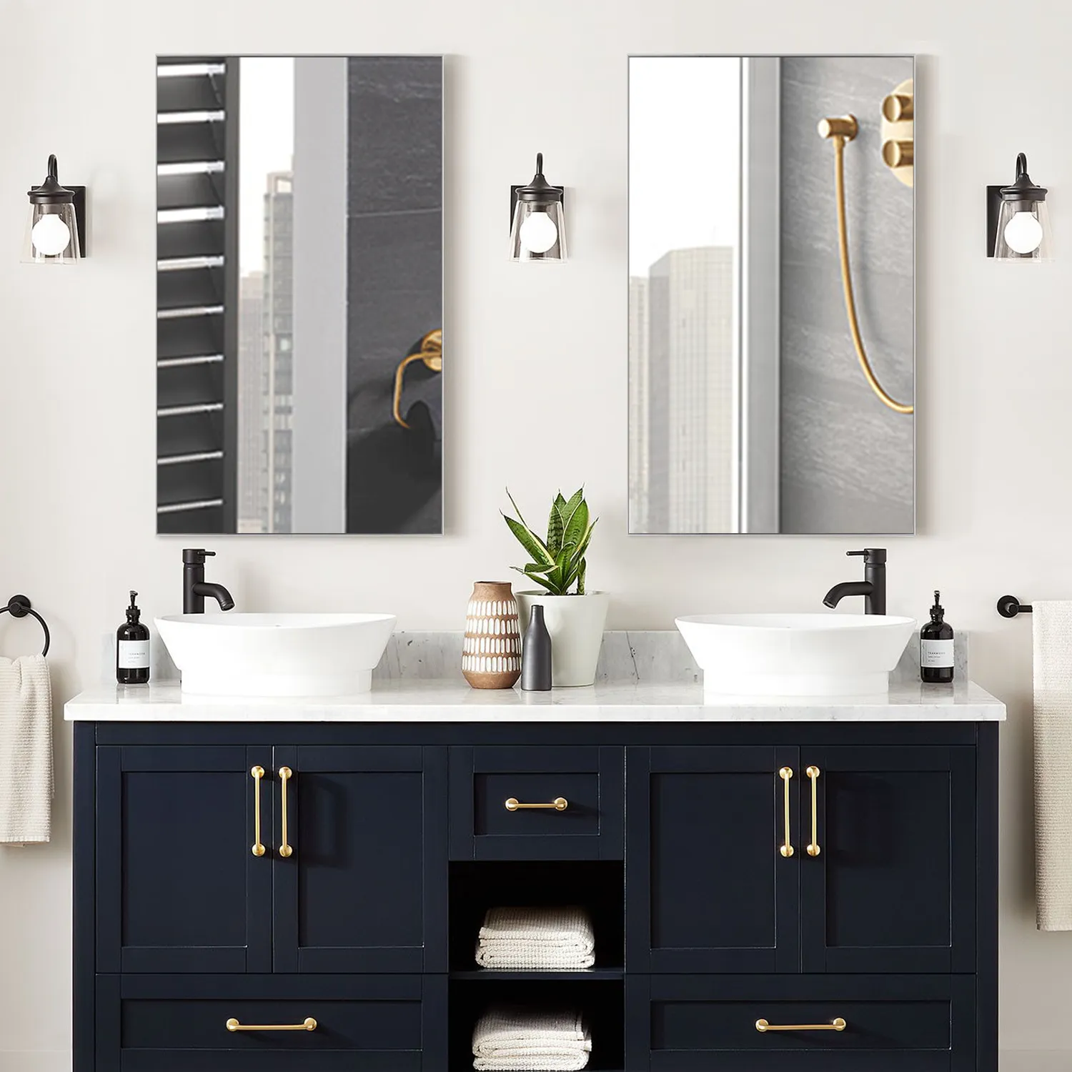 59"x36" Classic Full Length Wall Mirror Extra Large Full Body Mirror