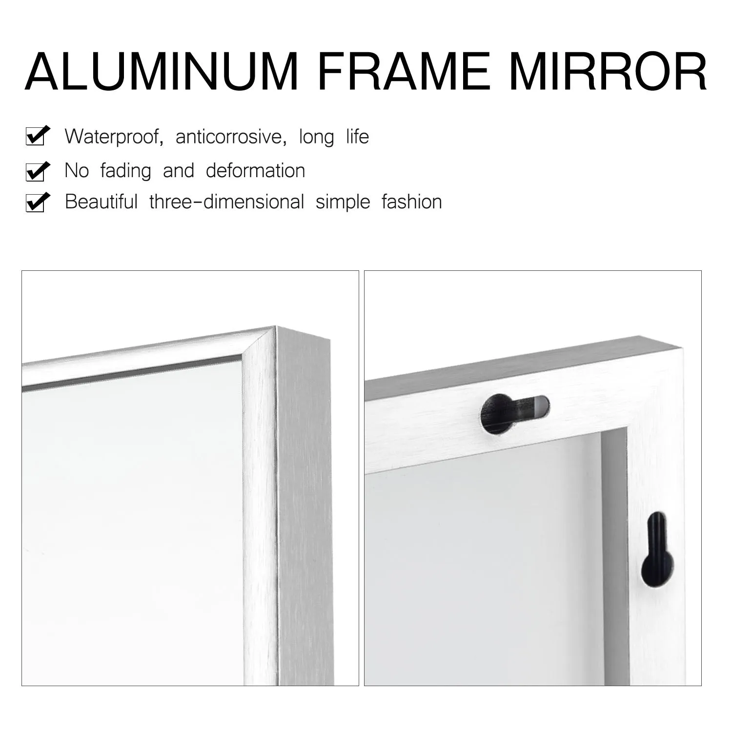 59"x36" Classic Full Length Wall Mirror Extra Large Full Body Mirror