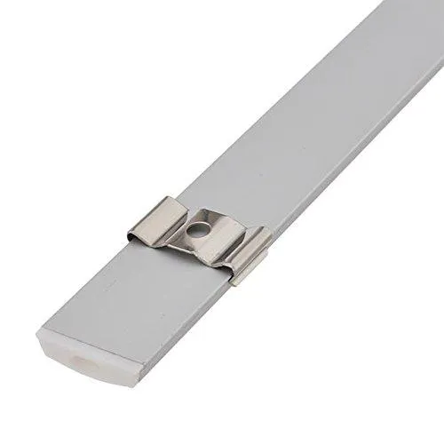 5Pack 1Meter (40'') Ultra-Thin Silver Bendable Aluminum Channel System for LED Strip Installations