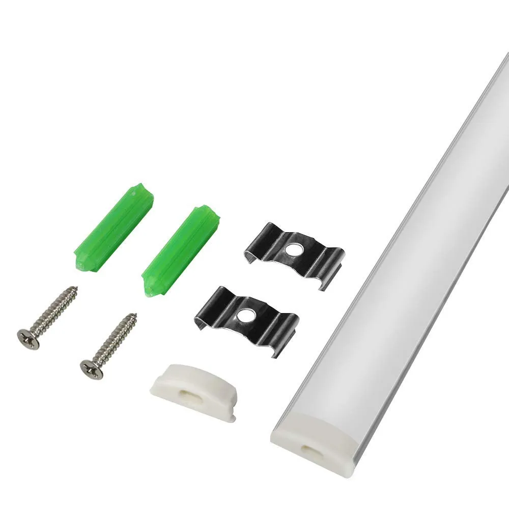 5Pack 1Meter (40'') Ultra-Thin Silver Bendable Aluminum Channel System for LED Strip Installations