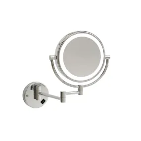 5X Magnifying Mirror With Light Chrome