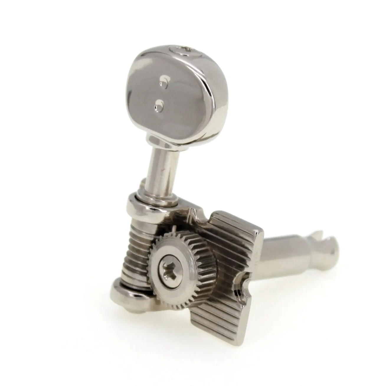 6-In-Line Retro Fender Style Ratio Machine Heads (PRN-4624-N0, Nickel Finish)