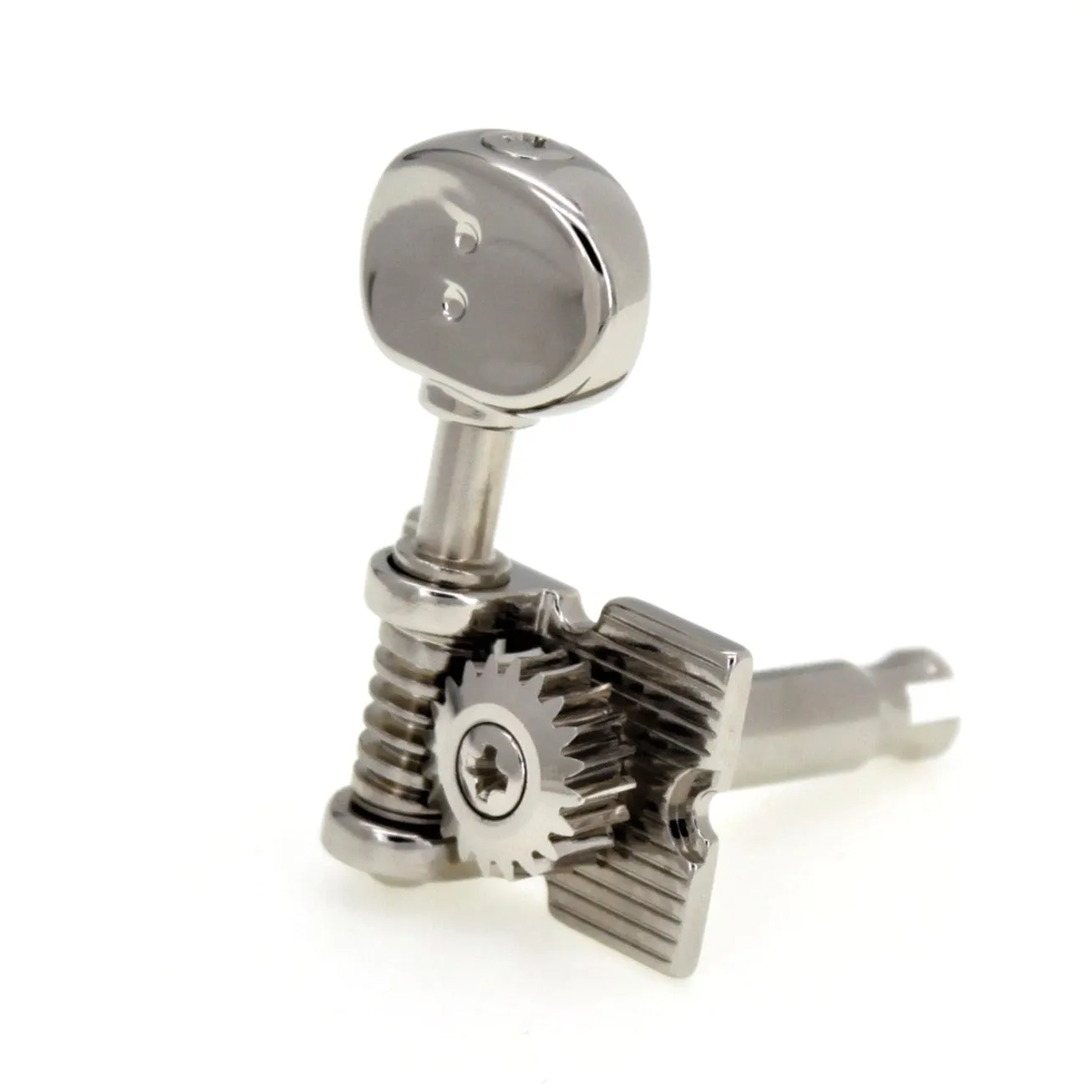 6-In-Line Retro Fender Style Ratio Machine Heads (PRN-4624-N0, Nickel Finish)