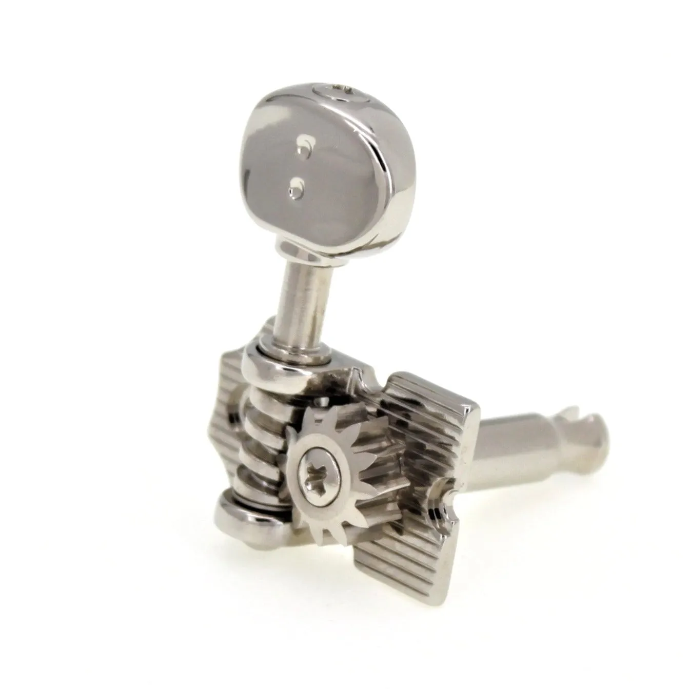 6-In-Line Retro Fender Style Ratio Machine Heads (PRN-4624-N0, Nickel Finish)