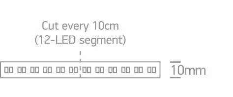 7835 LED STRIP 24vDC CW 5m ROLL 14,4w/m IP20