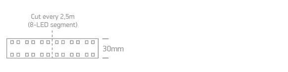 7884 - Flexible LED light strip, with SMD2835 LEDs, 33W/meter