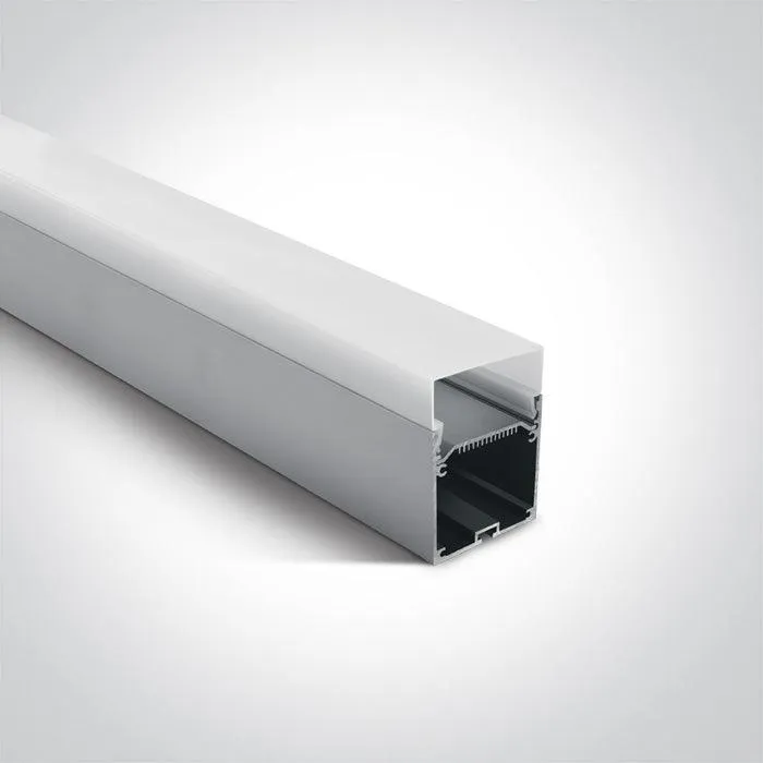 7906D/AL ALU SURFACE PROFILE 2m FOR 40mm STRIPS   PC OPAL DIFF