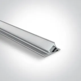 7937T/AL ALUMINIUM SHELF PROFILE 2m   PC semi Opal diffuser
