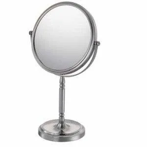 86645 Round 5X/1X Double-sided Non-lighted Recessed Base Freestanding Mirror