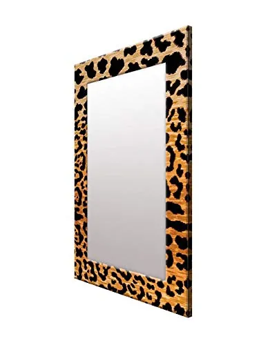 999STORE Printed Vanity Mirror Mirrors Decorative Black Shapes washroom Bathroom Mirror (MDF_14X20 Inches) MirrorSMP20