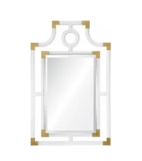 Acrylic & Brass Pagoda Mirror by Mirror Home