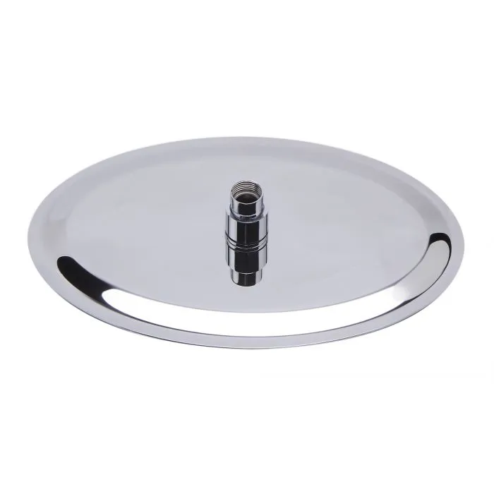 ALFI brand RAIN128 12" Oval Ultra Thin Rain Shower Head Stainless Steel