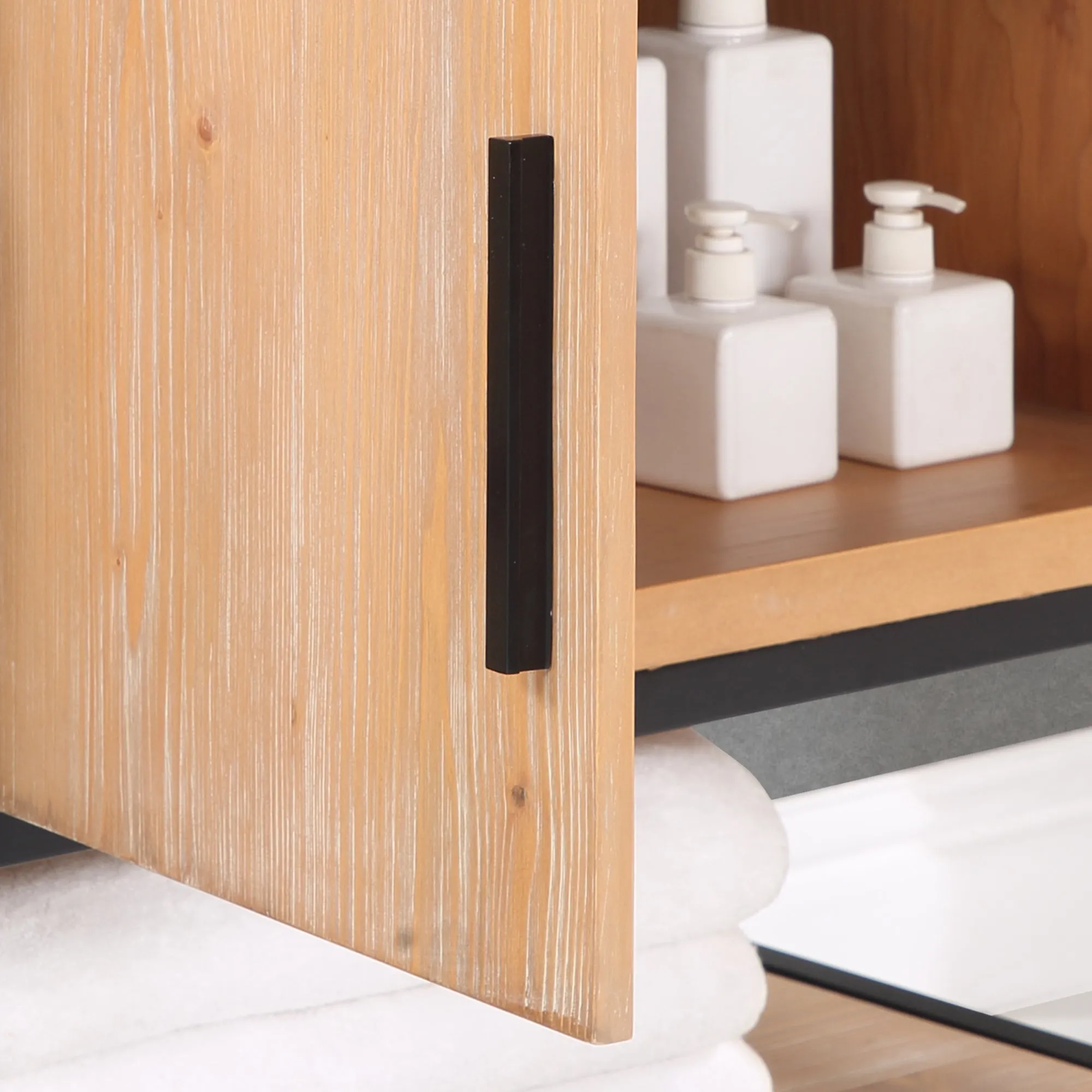 Altair Designs Bianco Single Bathroom Vanity with White Composite Stone Countertop - 552036B-LB-WH