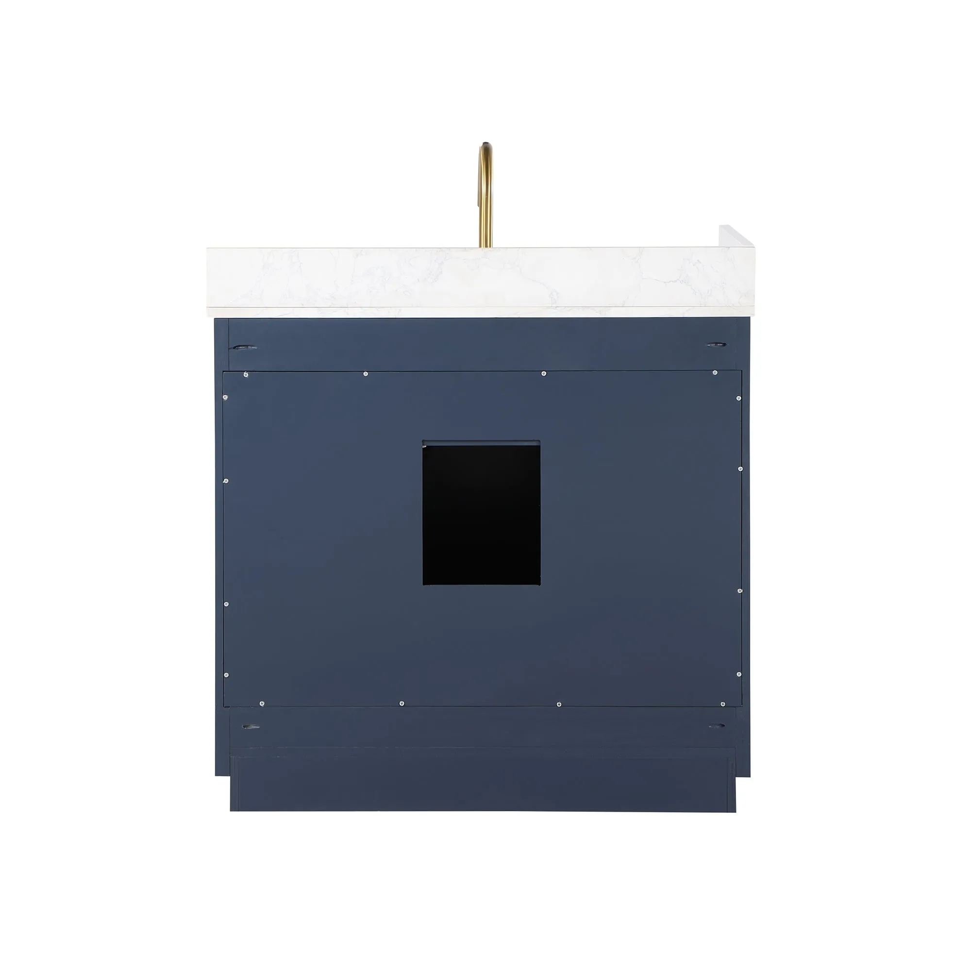 Altair Designs Gavino 36" Single Bathroom Vanity with Composite Stone Countertop - 557036-RB-GW