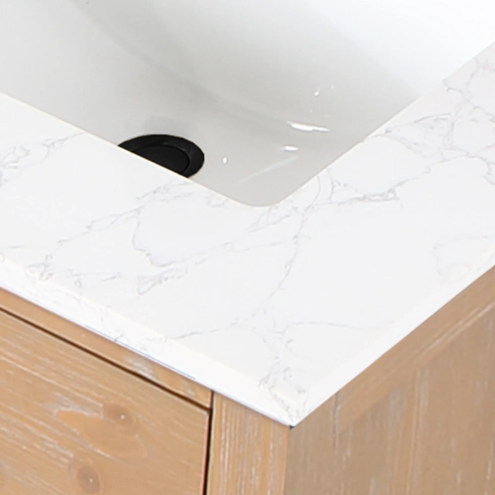 Altair Designs Gavino 60" Double Bathroom Vanity with Composite Stone Countertop - 557060-LB-GW