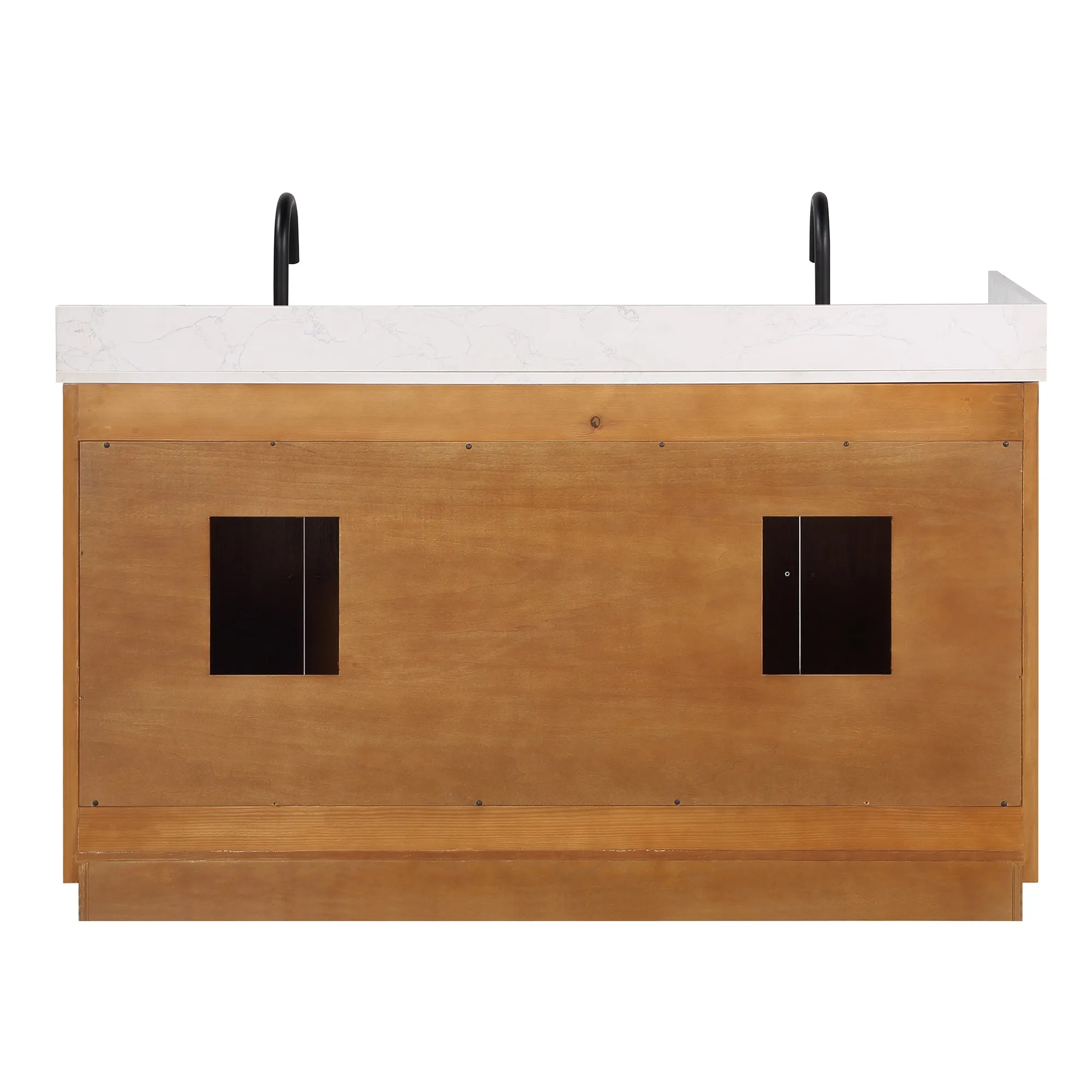 Altair Designs Gavino 60" Double Bathroom Vanity with Composite Stone Countertop - 557060-LB-GW