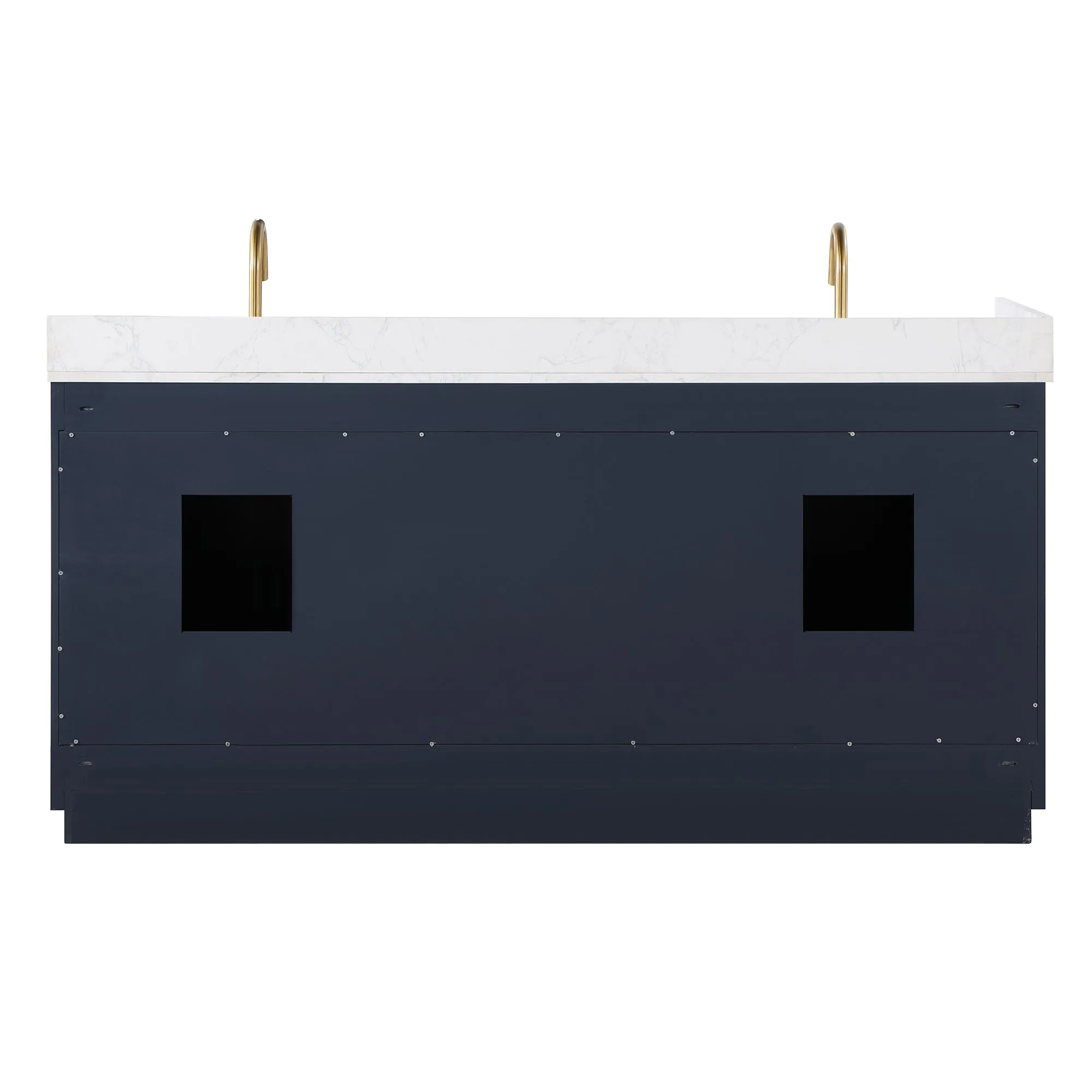 Altair Designs Gavino 72" Double Bathroom Vanity with Composite Stone Countertop - 557072-LB-GW