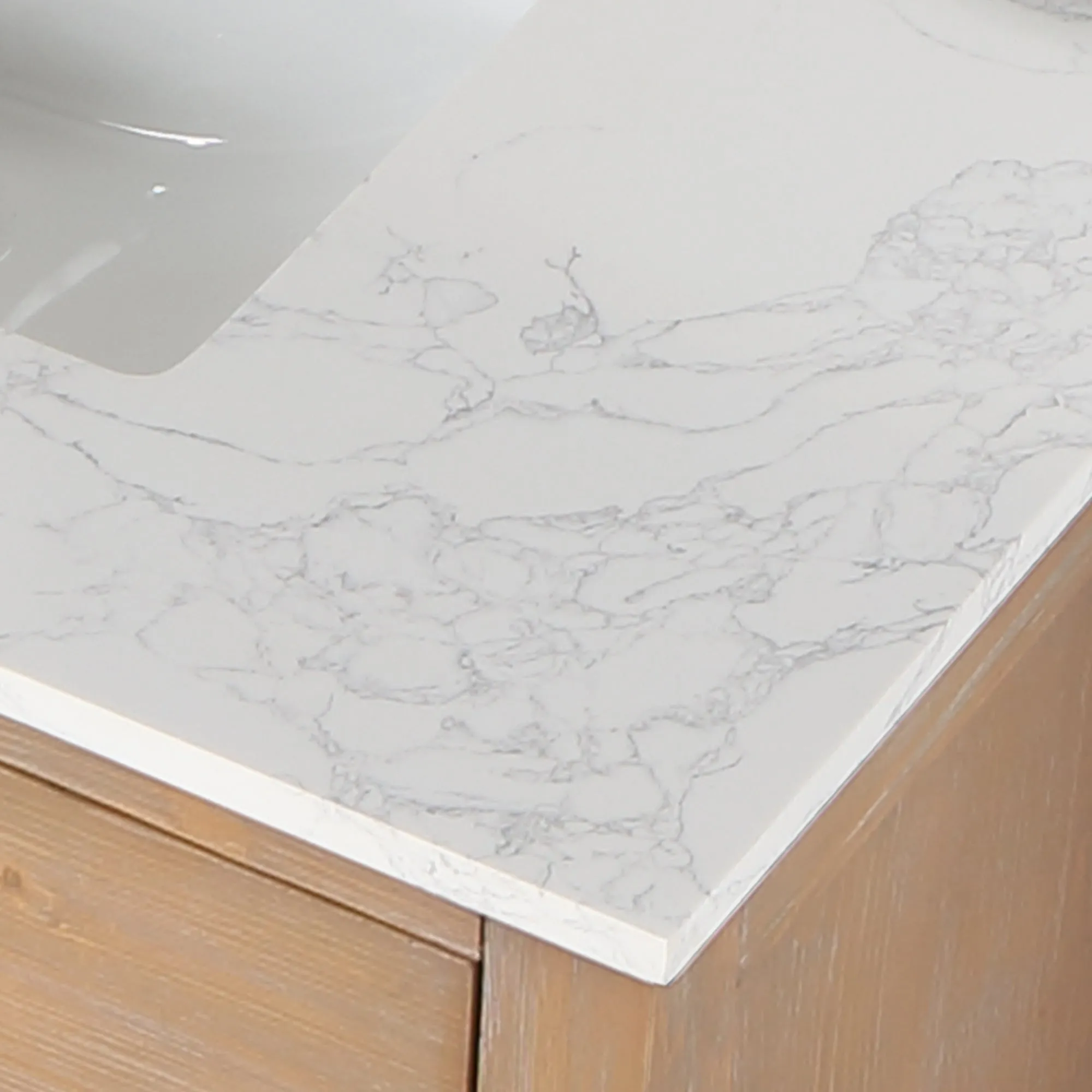 Altair Designs Gavino 72" Double Bathroom Vanity with Composite Stone Countertop - 557072-LB-GW