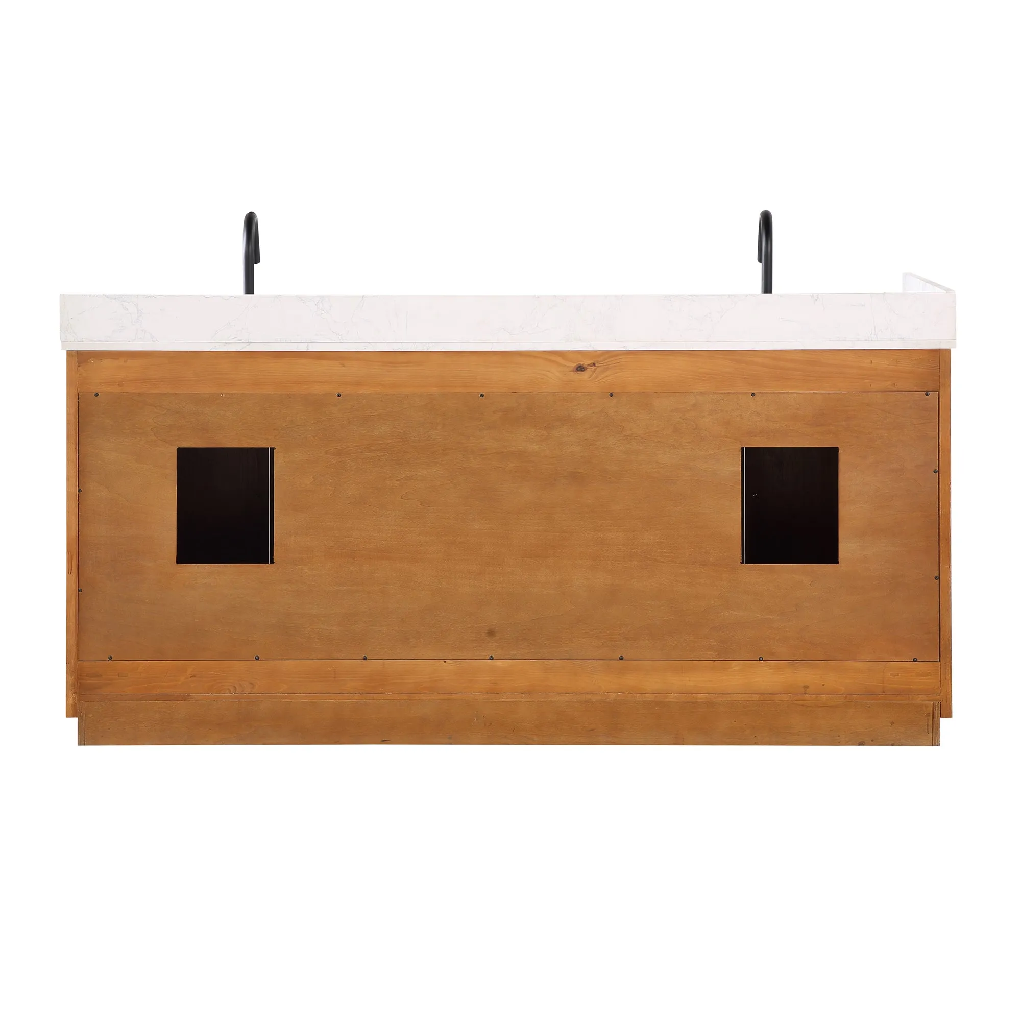 Altair Designs Gavino 72" Double Bathroom Vanity with Composite Stone Countertop - 557072-LB-GW