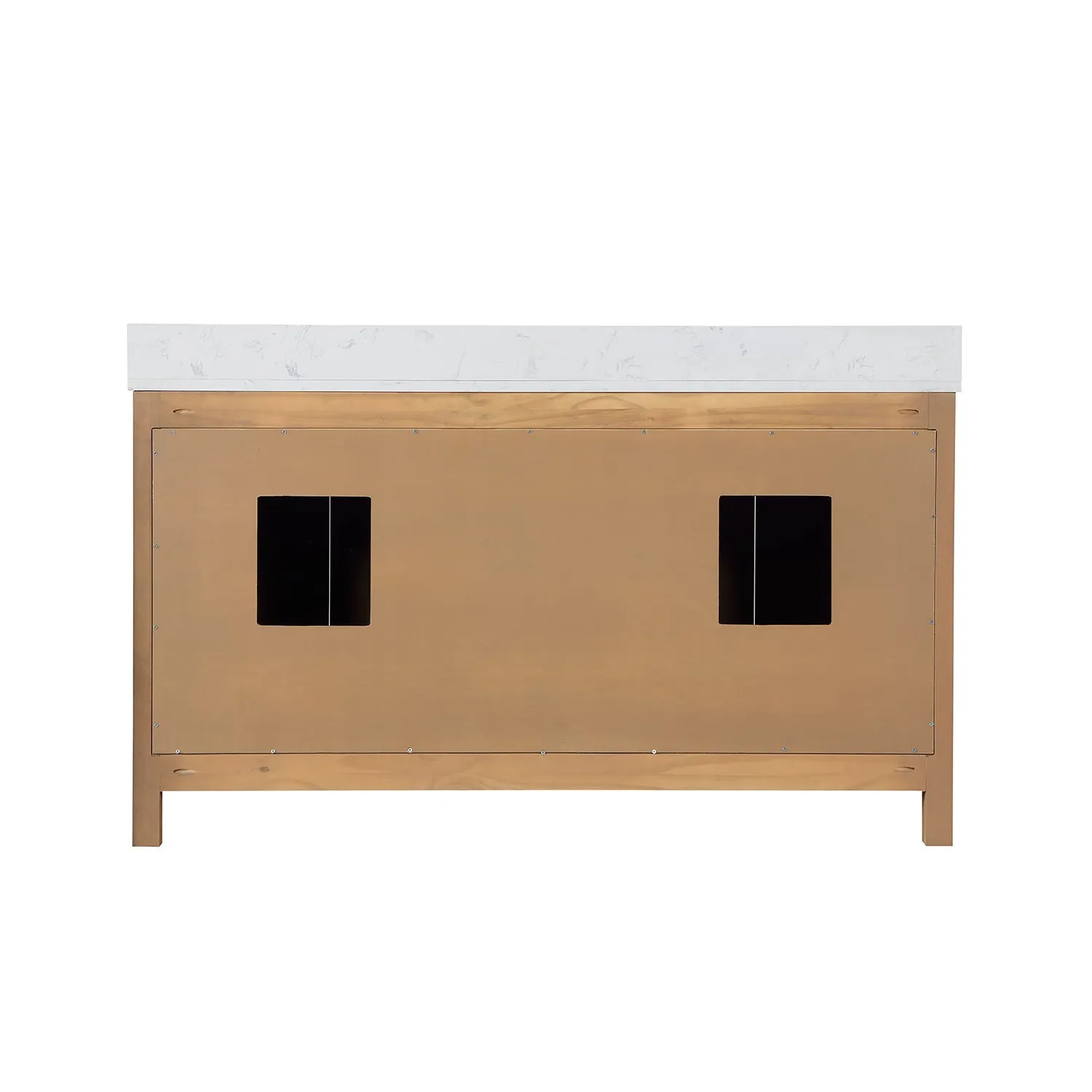 Altair Designs Hadiya 60" Double Bathroom Vanity Set with Aosta White Composite Stone Countertop - 542060-GP-AW-NM