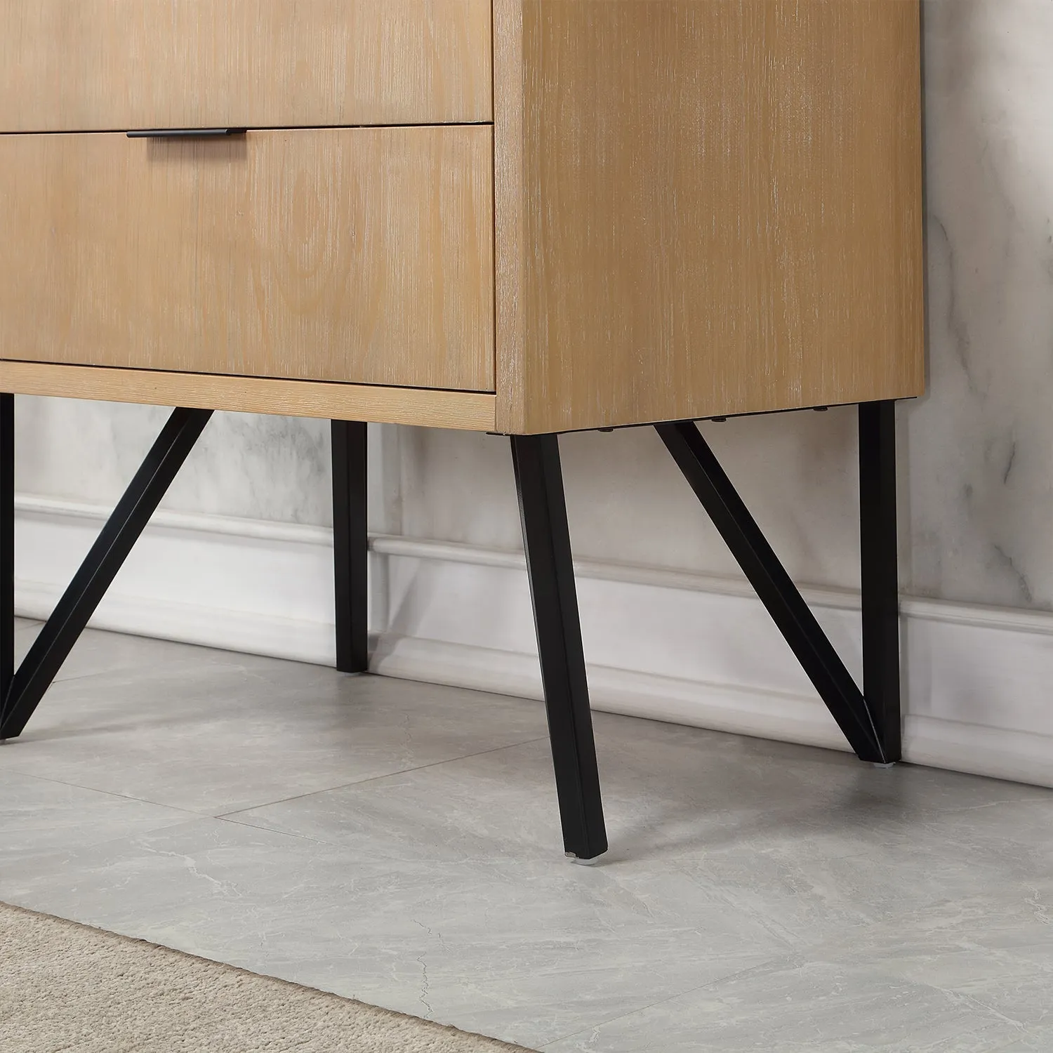 Altair Designs Helios 30" Single Bathroom Vanity Set with Concrete Gray Stone Countertop - 548030-WP-CG-NM