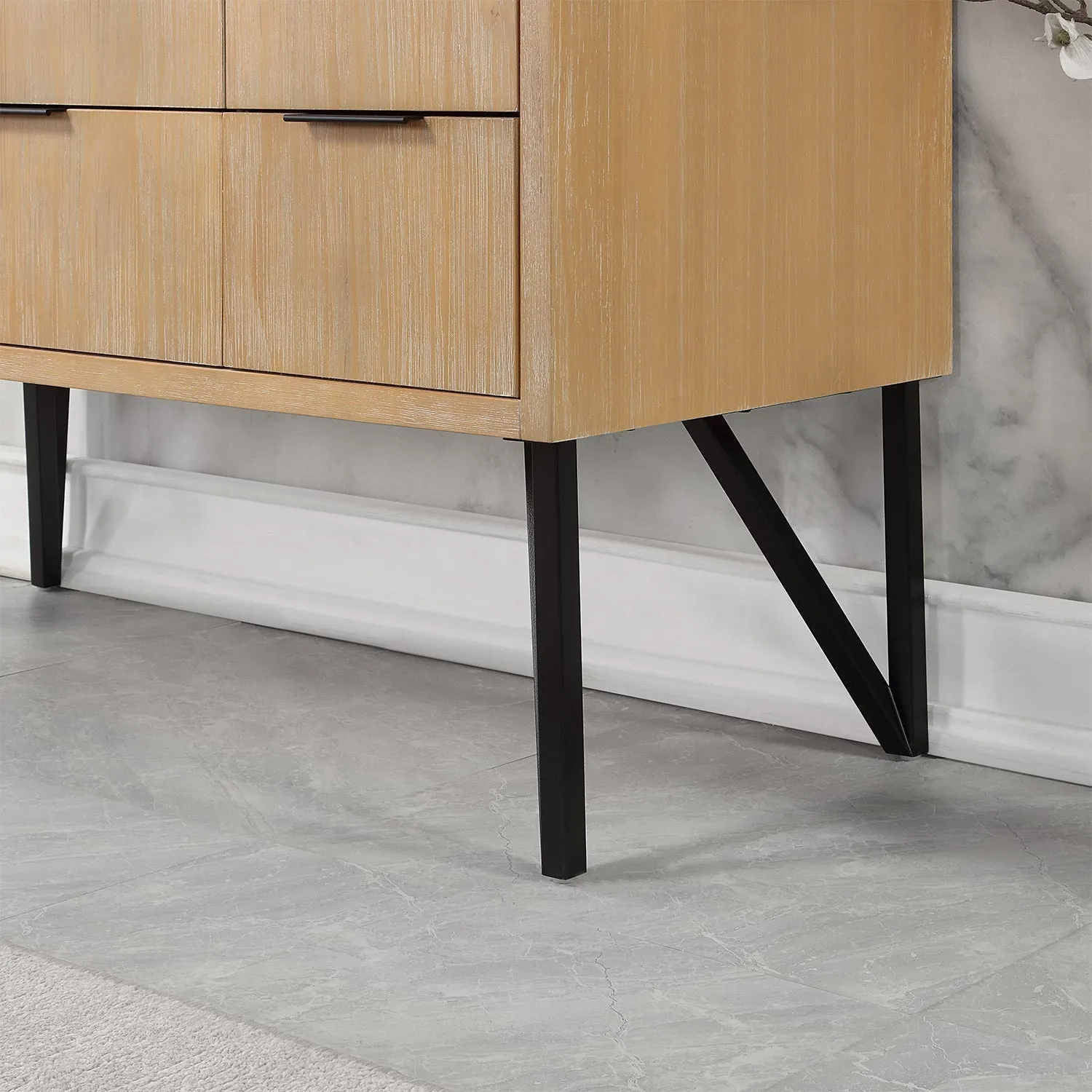 Altair Designs Helios 48" Single Bathroom Vanity Set with Concrete Gray Stone Countertop - 548048-WP-CG-NM