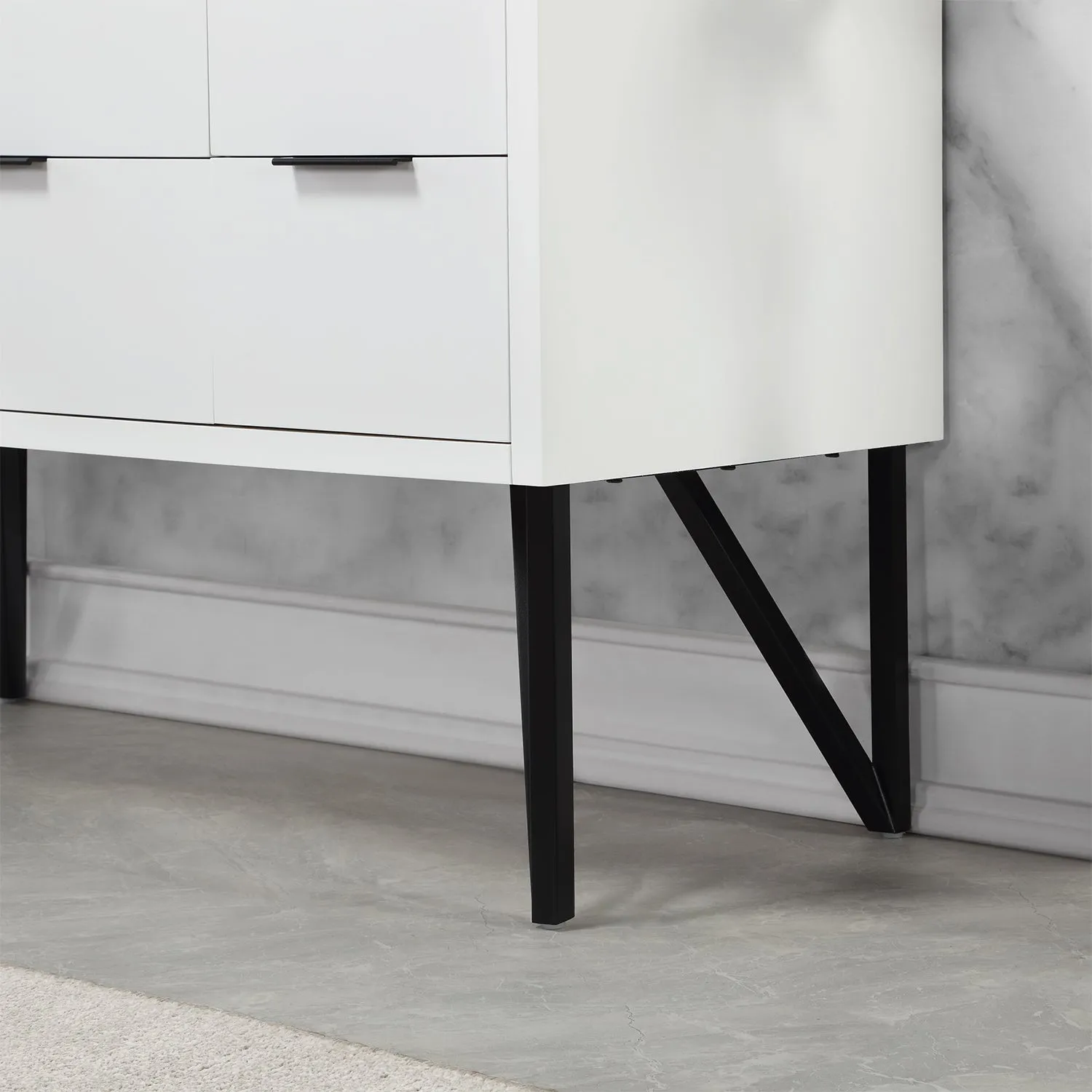 Altair Designs Helios 48" Single Bathroom Vanity Set with Concrete Gray Stone Countertop - 548048-WP-CG-NM