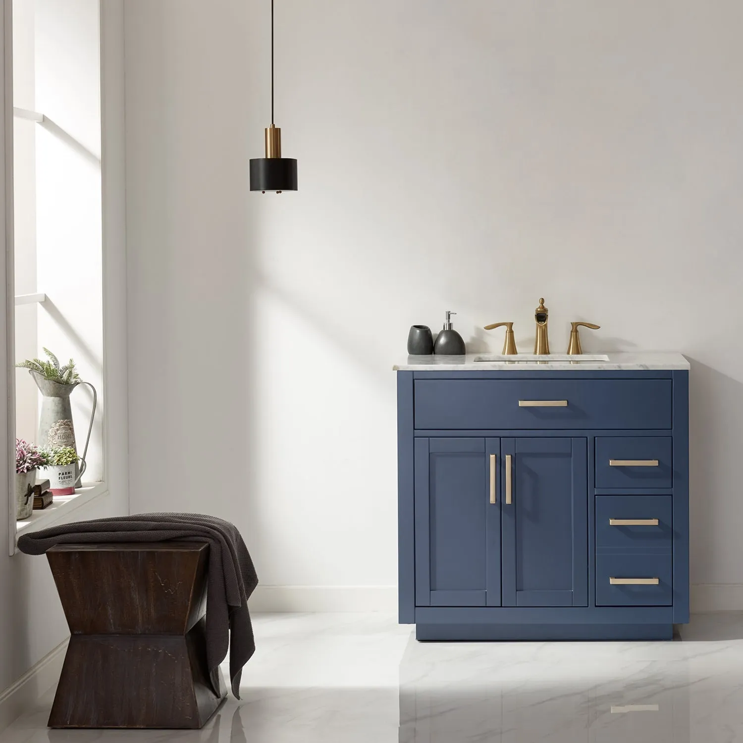 Altair Designs Ivy 36" Single Bathroom Vanity Cabinet Only - 531036-CAB-RB-NM