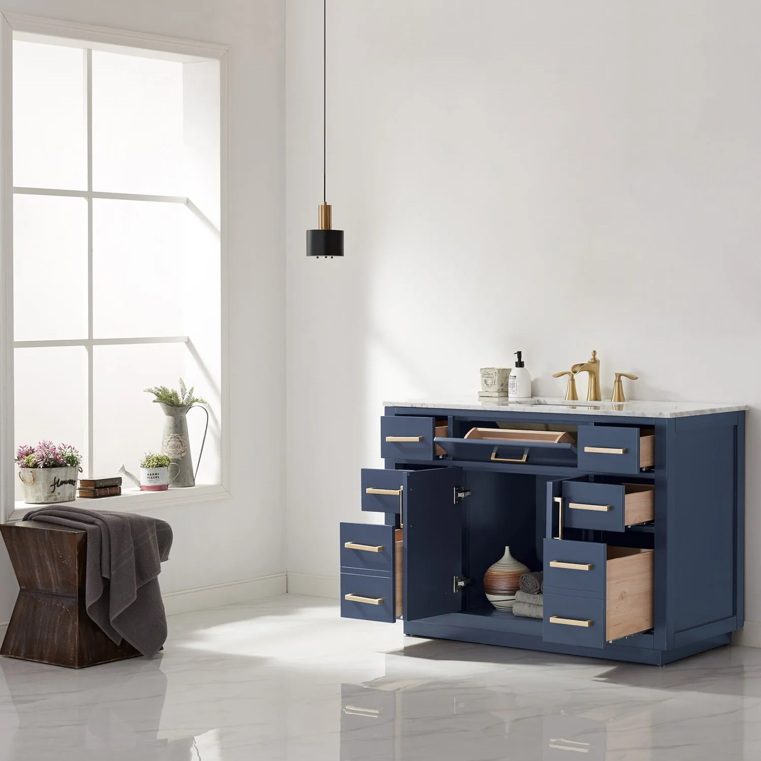 Altair Designs Ivy 48" Single Bathroom Vanity Cabinet Only - 531048-CAB-RB-NM
