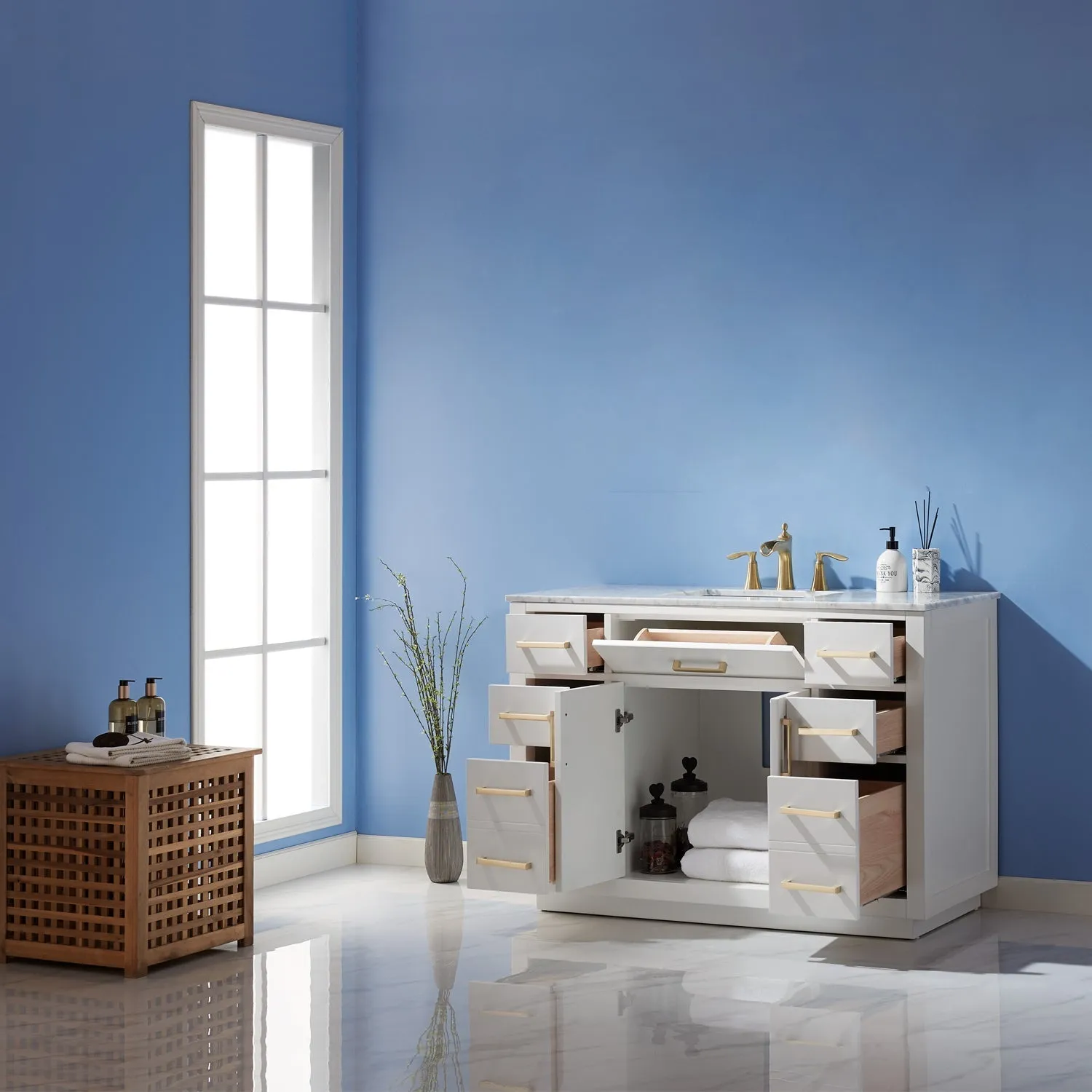 Altair Designs Ivy 48" Single Bathroom Vanity Cabinet Only - 531048-CAB-RB-NM