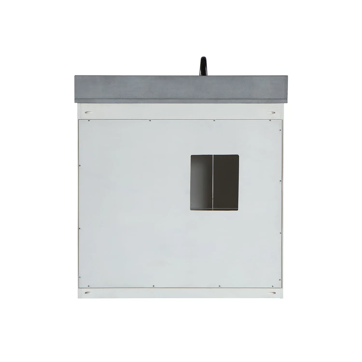 Altair Designs Monna 36" Single Bathroom Vanity Set with Aosta White Composite Stone Countertop - 544036-WH-CG-NM
