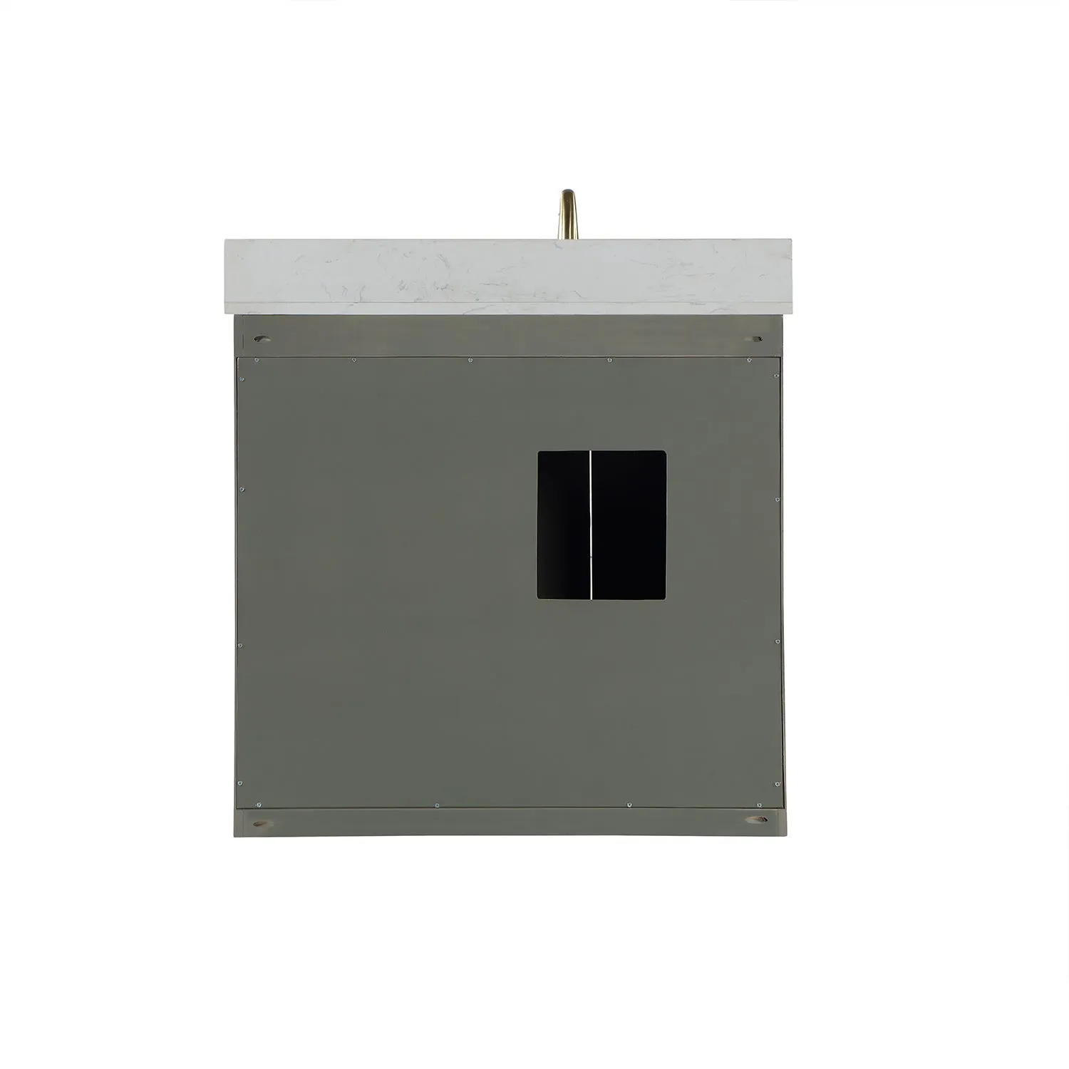 Altair Designs Monna 36" Single Bathroom Vanity Set with Aosta White Composite Stone Countertop - 544036-WH-CG-NM