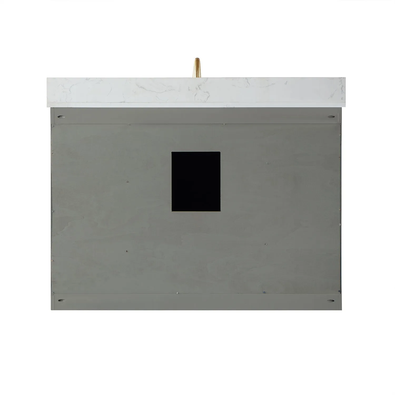 Altair Designs Monna 48" Single Bathroom Vanity Set with Aosta White Composite Stone Countertop - 544048-WH-CG-NM