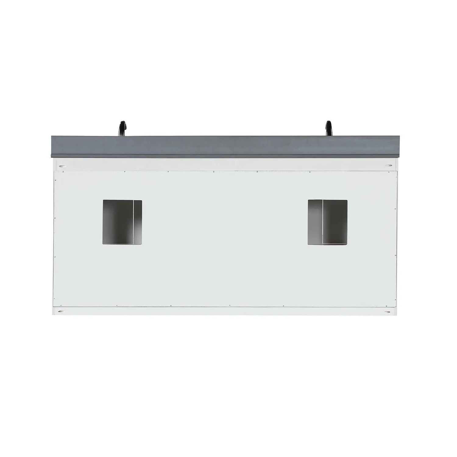 Altair Designs Monna 72" Double Bathroom Vanity Set with Aosta White Composite Stone Countertop - 544072-WH-CG-NM