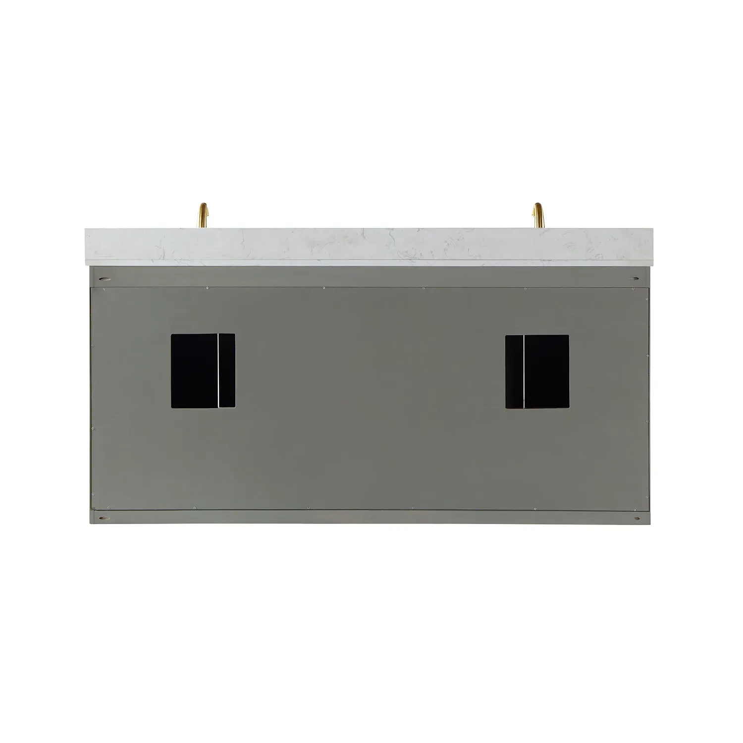 Altair Designs Monna 72" Double Bathroom Vanity Set with Aosta White Composite Stone Countertop - 544072-WH-CG-NM