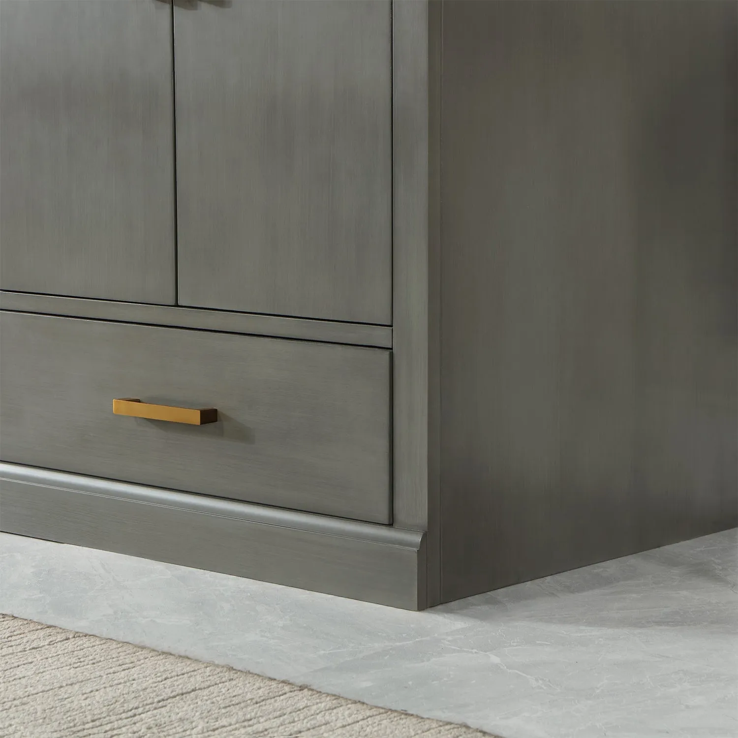 Altair Designs Monna 72" Double Bathroom Vanity Set with Aosta White Composite Stone Countertop - 544072-WH-CG-NM