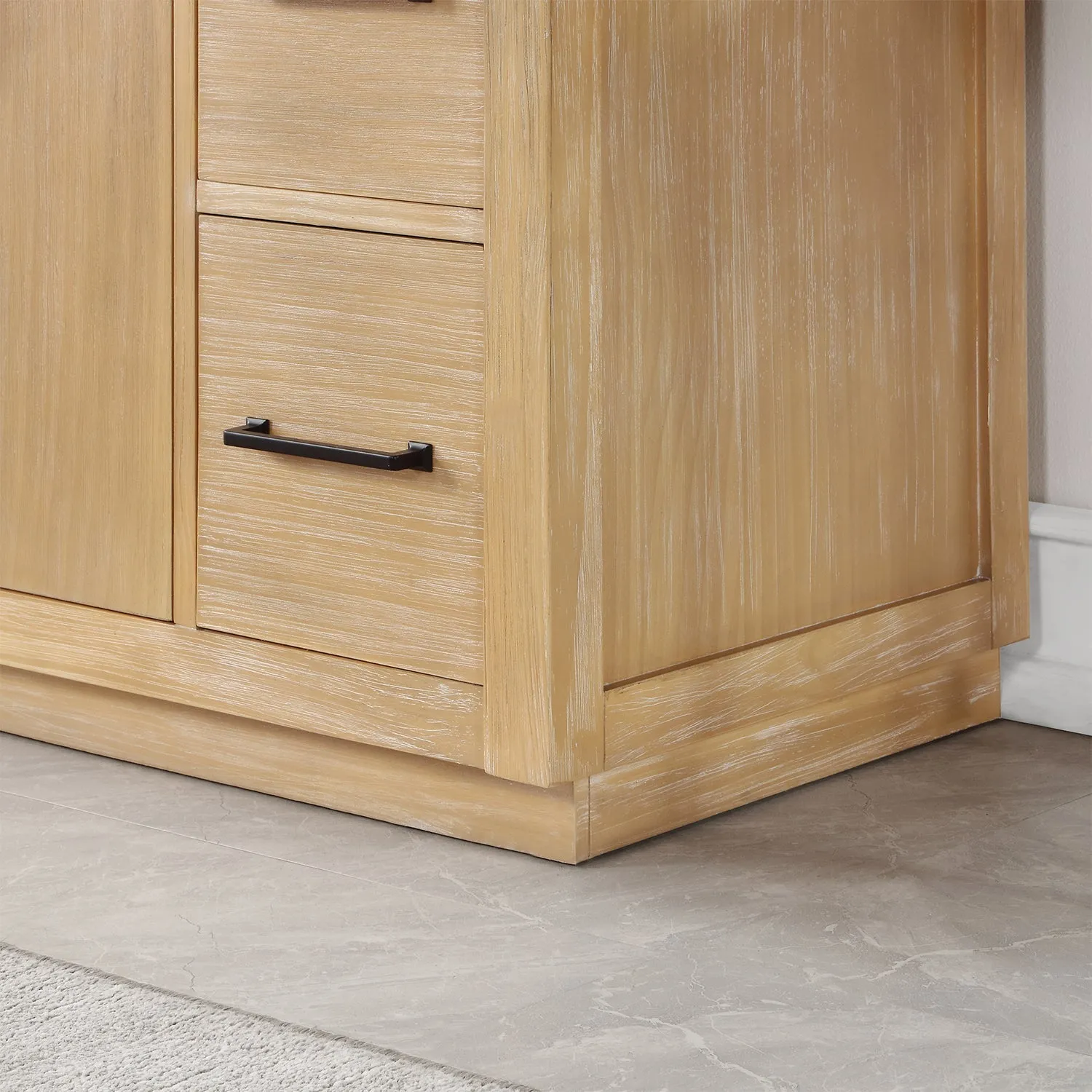 Altair Designs Novago 36" Single Bathroom Vanity Set with Composite Aosta White Stone Countertop and Farmhouse Sink - 550036-WP-AW-NM