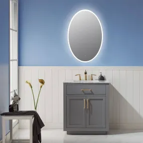 Altair Matera 24' Oval Frameless LED Bathroom Vanity Mirror
