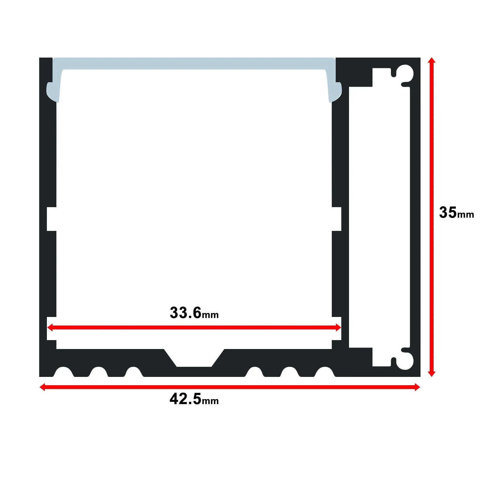 Aluminum Channel - MOSS-ALM-4335