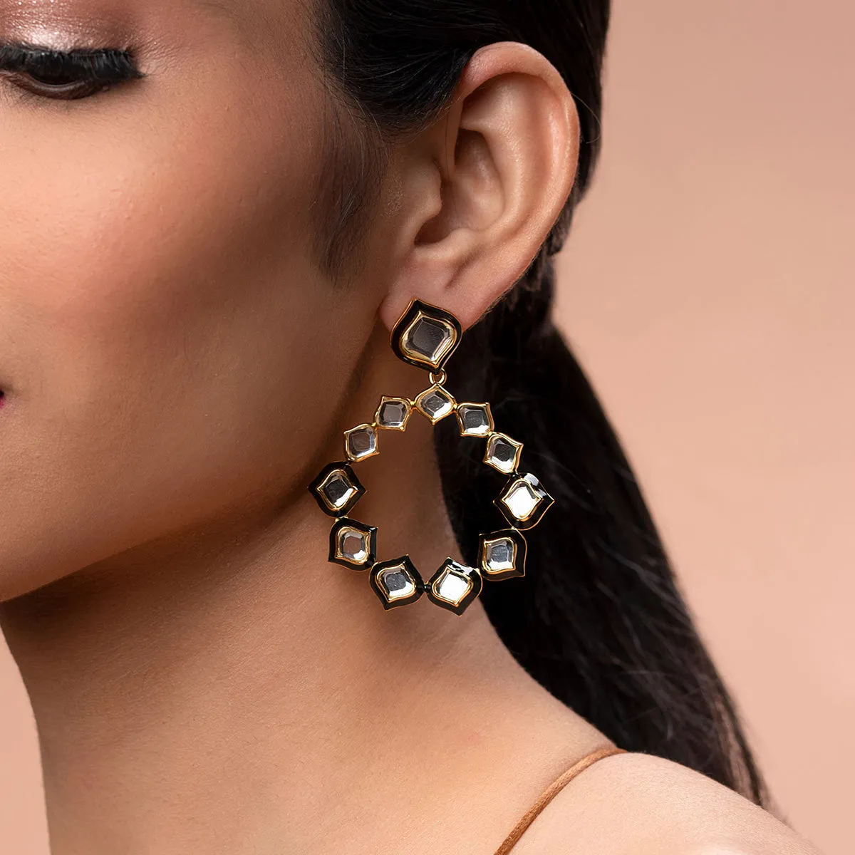 Amina Mirror Statement Earrings
