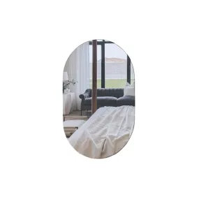 Ammar Glass | Capsule Frameless Decorative Wall Mount Mirror | Bathroom Mirror, Vanity Mirror, Or Bedroom Mirror | Non-Bevelled Mirror | Made in India (21 X 30 Inches) CAP2130