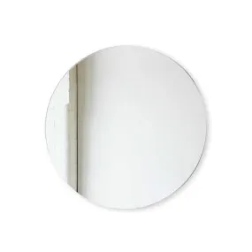 Ammar Glass Frameless Decorative Round Mirror for Wall Mirror | Bathroom Mirror, Vanity, Living Room Mirror, Or Bedroom Mirror | Non-Bevelled Edges | Made in India (24 X 24 Inches)