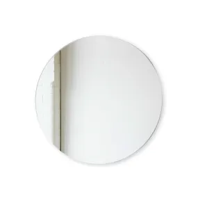 Ammar Glass | Frameless Decorative Round Mirror for Wall Mirror | Bathroom Mirror, Vanity Mirror, Living Room Mirror, Or Bedroom Mirror | Non-Bevelled Edges | Made in India (18 X 18 Inches) NBRD18