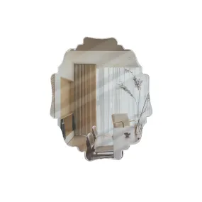 Ammar Glass Frameless Decorative Wall Mirror Inch | Bathroom Mirror, Vanity Mirror, Living Room Mirror, Or Bedroom Mirror | Bevelled Mirror | Made in India (24 X 30 Inches)