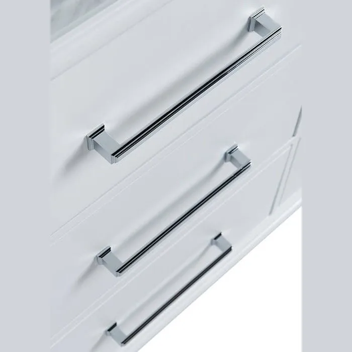 Ancerre Ellie Bathroom Vanity with Sink and Carrara White Marble Top Cabinet Set - VTS-ELLIE-42-W-CW