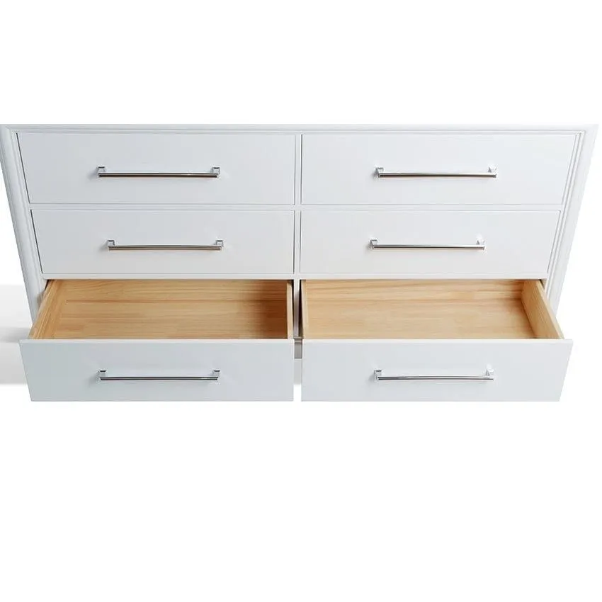 Ancerre Ellie Bathroom Vanity with Sink and Carrara White Marble Top Cabinet Set - VTS-ELLIE-42-W-CW