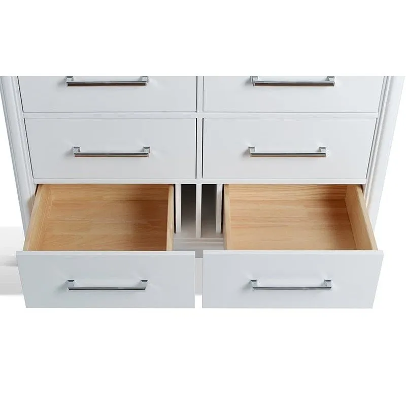 Ancerre Ellie Bathroom Vanity with Sink and Carrara White Marble Top Cabinet Set - VTS-ELLIE-42-W-CW