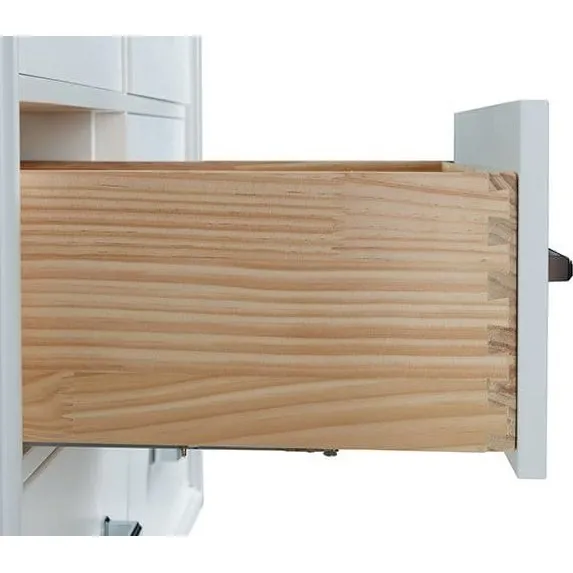 Ancerre Ellie Bathroom Vanity with Sink and Carrara White Marble Top Cabinet Set - VTS-ELLIE-42-W-CW